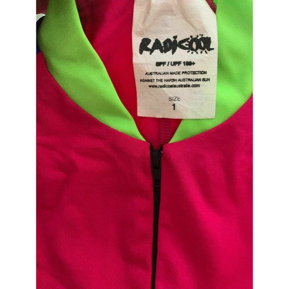 Radicool Skins Girls 100+ SPF Sun Protection Pink Swim Wetsuit Size 1 - Picture 5 of 5